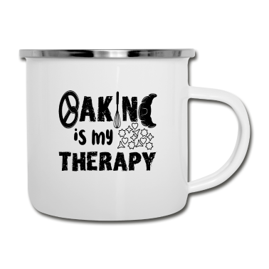 Backen Emaille Tasse - Backen Confiserie Bäckerei Konditor Bäcker Sprüche