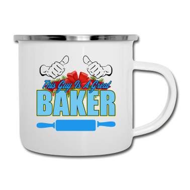 Backen Emaille Tasse - Guter Bäcker