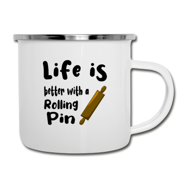 Backen Emaille Tasse - Backen Confiserie Bäckerei Konditor Bäcker Sprüche