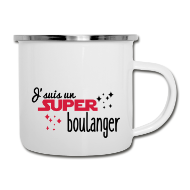 Backen Emaille Tasse - Ich bin ein großer Bäcker