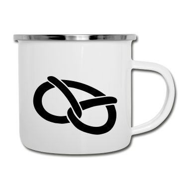 Backen Emaille Tasse - Brezel - Bäcker
