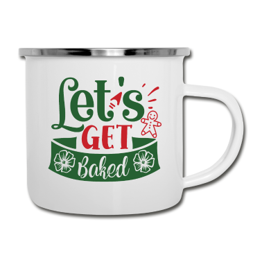 Backen Emaille Tasse - Lasst uns backen