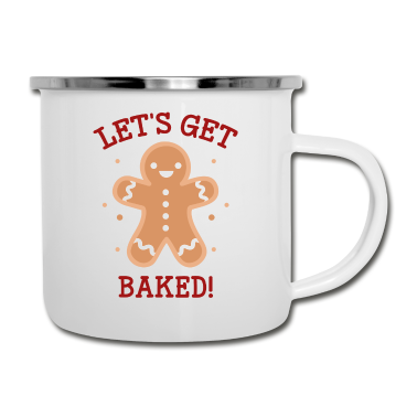 Backen Emaille Tasse - Lass uns backen