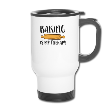 Backen Thermobecher - Weihnachten Backen Bäcker Geschenk Backen ist