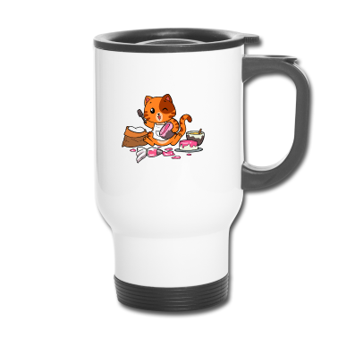 Backen Thermobecher - Backen Bäcker Katze Bäckerei Kätzchen