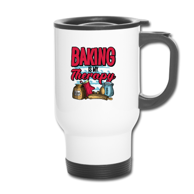 Backen Thermobecher - Backen ist meine Therapie Konditor Bäcker Zitate