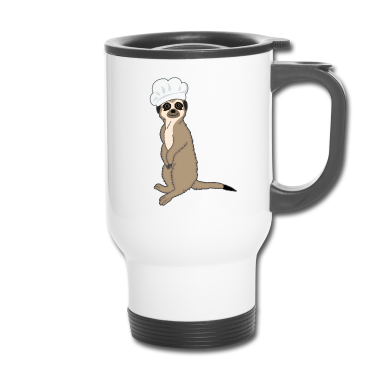 Backen Thermobecher - Lustiges Erdmännchen Bäcker Backen Geschenk