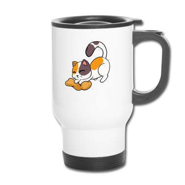 Backen Thermobecher - Backen Bäckerei Bäcker Katzen Teig Mieze