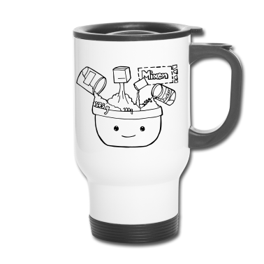 Backen Thermobecher - Backschüssel, backen, Bäckerei, Kuchen backen