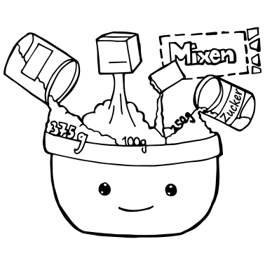 Motiv Backschüssel, backen, Bäckerei, Kuchen backen