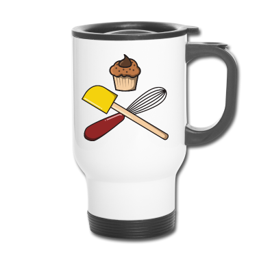 Backen Thermobecher - backen Bäcker Törtchen Geschenk idee Kuchen