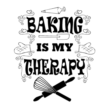 Motiv Backen ist Therapie Ironischer Bäcker Küchenchef