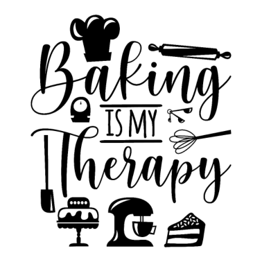 Motiv Backen ist meine Therapie für Bäcker und Konditor