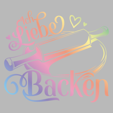 Motiv Ich liebe Backen Herz Nudelholz Bäcker