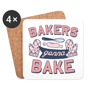 Backen Untersetzer - Bäcker gehen zum Backen