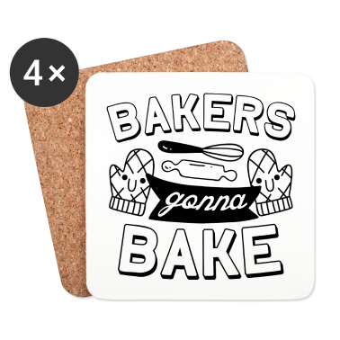 Backen Untersetzer - Bäcker gehen zum Backen