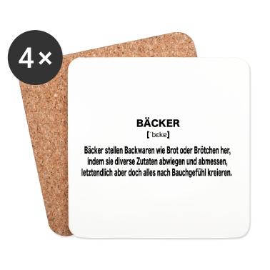 Backen Untersetzer - Bäcker