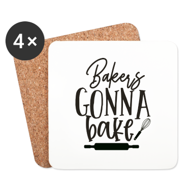 Backen Untersetzer - Bäcker gehen zum Backen