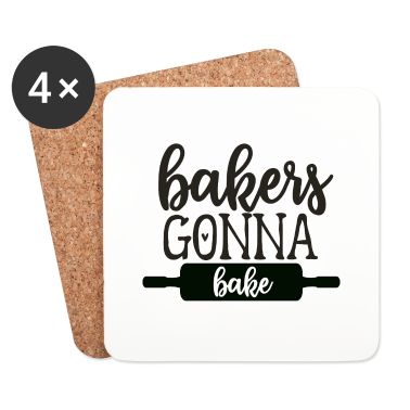 Backen Untersetzer - Bäcker gehen zum Backen