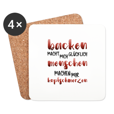 Backen Untersetzer - Backen Bäcker Bächerei Konditor