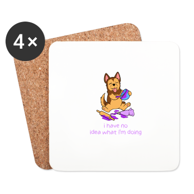 Backen Untersetzer - Hund Bäcker Hündchen Schäferhund Backen