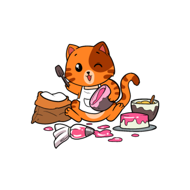 Motiv Backen Bäcker Katze Bäckerei Kätzchen