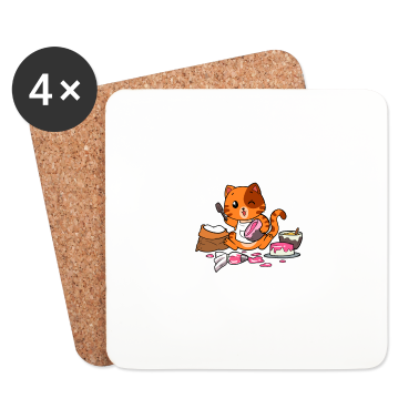 Backen Untersetzer - Backen Bäcker Katze Bäckerei Kätzchen