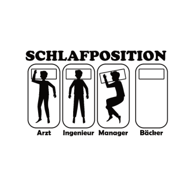 Motiv Bäcker Schlafposition