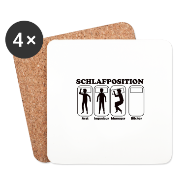 Backen Untersetzer - Bäcker Schlafposition