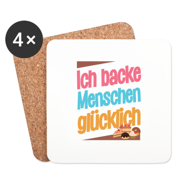 Backen Untersetzer - Backen - Ich backe Menschen glücklich