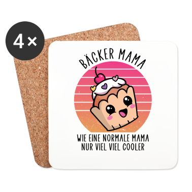 Backen Untersetzer - Bäcker mama