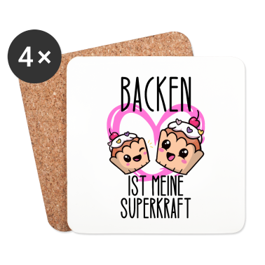 Backen Untersetzer - Backen ist meine superkraft