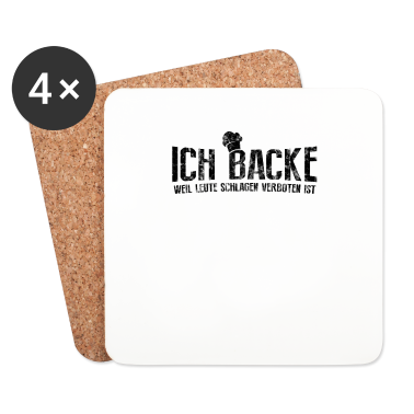 Backen Untersetzer - Bäcker Ich Backe Weil Leute Schlagen Verboten Ist