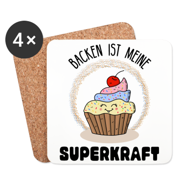 Backen Untersetzer - Backen ist meine Superkraft