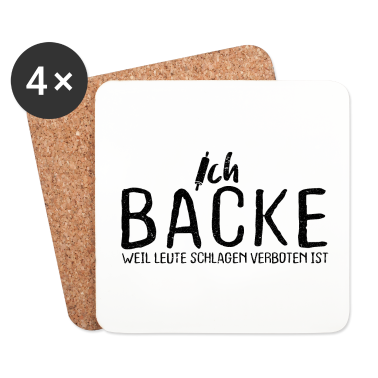 Backen Untersetzer - Bäcker Ich Backe Weil Leute Schlagen Verboten Ist