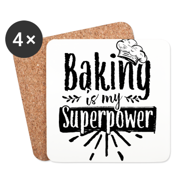 Backen Untersetzer - Backen Ist Meine Superkraft Bäcker Hobby Bäckerei
