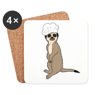 Backen Untersetzer - Lustiges Erdmännchen Bäcker Backen Geschenk