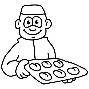 Motiv Bäcker - line