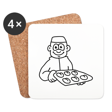 Backen Untersetzer - Bäcker - line