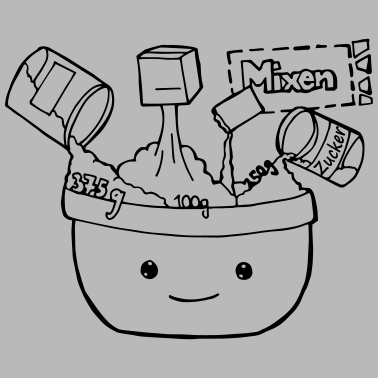 Motiv Backschüssel, backen, Bäckerei, Kuchen backen