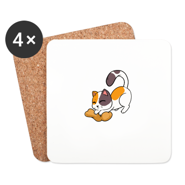 Backen Untersetzer - Backen Bäckerei Bäcker Katzen Teig Mieze