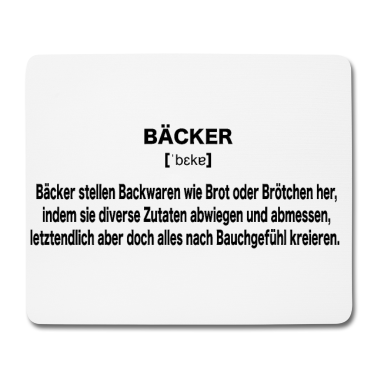 Backen Mousepad - Bäcker