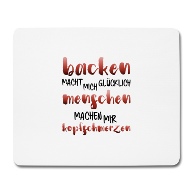 Backen Mousepad - Backen Bäcker Bächerei Konditor