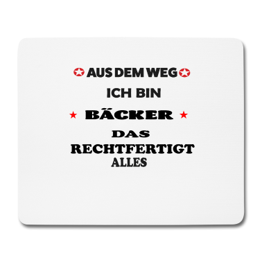 Backen Mousepad - Bäcker Aus dem Weg