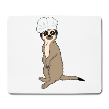 Backen Mousepad - Lustiges Erdmännchen Bäcker Backen Geschenk