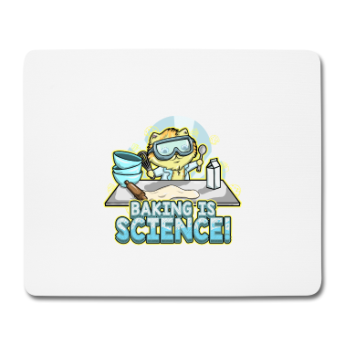 Backen Mousepad - Katze Kätzchen Backen ist Wissenschaft Bäcker