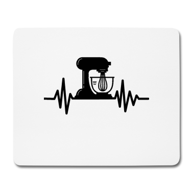 Backen Mousepad - Bäcker Backen Bäckerei Hobby Konditor Herzschlag