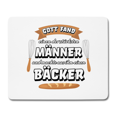 Backen Mousepad - Bäcker Meister Bäckerei backen lustiger Spruch