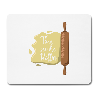 Backen Mousepad - Backen Bäcker Teig Geschenk idee Nudelholz