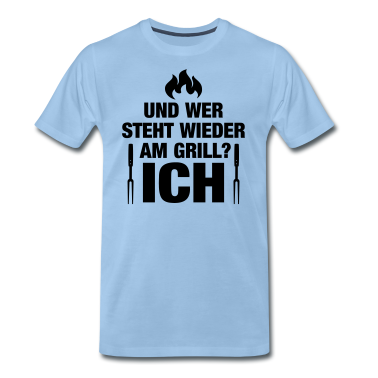 Grillen T-Shirt - grillen Flamme Grillmeister Barbecue lustig Papa